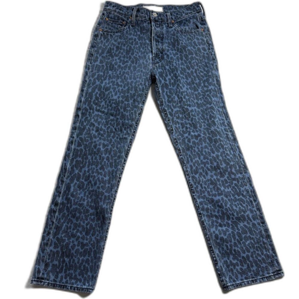 Mother The Tomcat Ankle Sinister Leopard Print Jeans Size 26 - Picture 2 of 13